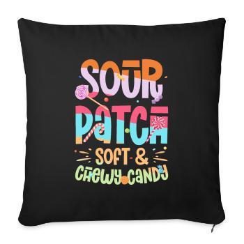 Sour Patch Soft And Candy Naschen Süßigkeiten - Sofa pillowcase 17,3'' x 17,3'' (45 x 45 cm) - black - Front