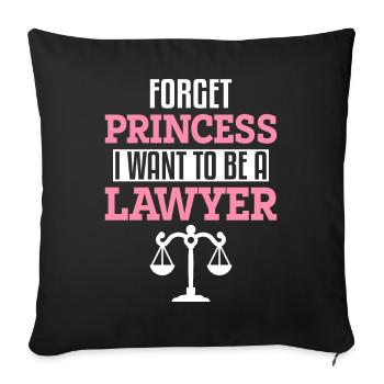 Law students - Sofa pillowcase 17,3'' x 17,3'' (45 x 45 cm) - black - Front