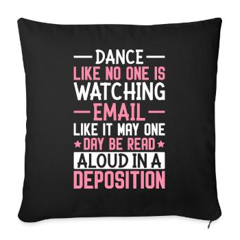 Law students - Sofa pillowcase 17,3'' x 17,3'' (45 x 45 cm) - black - Front