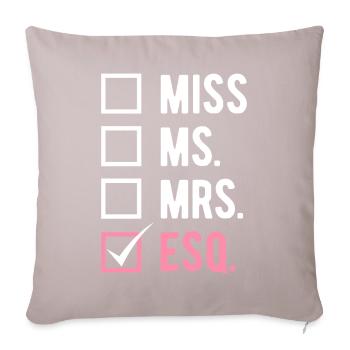 Étudiants en droit - Housse de coussin décorative 45 x 45 cm - taupe clair - Devant