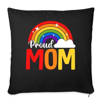 LGBTQ mom - Sofa pillowcase 17,3'' x 17,3'' (45 x 45 cm) - black - Front