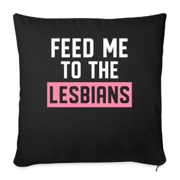 LGBTQ - Housse de coussin décorative 45 x 45 cm - noir - Devant