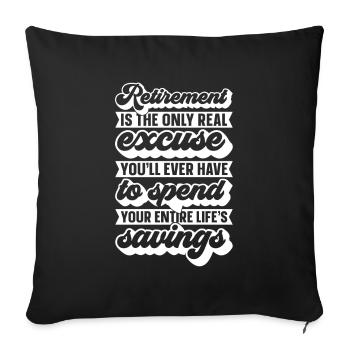 Pensioner pension - Sofa pillowcase 17,3'' x 17,3'' (45 x 45 cm) - black - Front