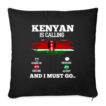 Kenya - Housse de coussin décorative 45 x 45 cm - noir - Devant