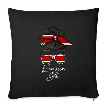 Kenya - Housse de coussin décorative 45 x 45 cm - noir - Devant