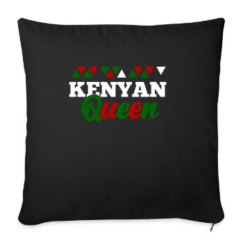 Lesotho - Housse de coussin décorative 45 x 45 cm - noir - Devant