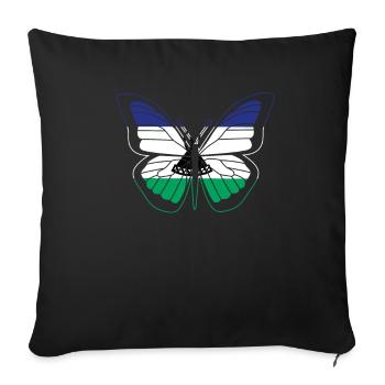 Lesotho - Housse de coussin décorative 45 x 45 cm - noir - Devant
