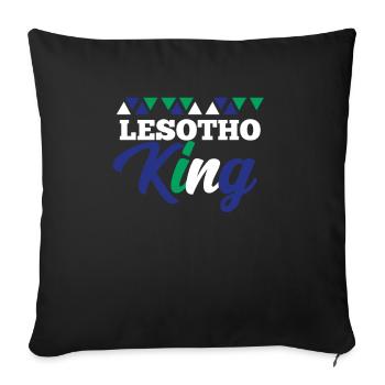 Lesotho - Housse de coussin décorative 45 x 45 cm - noir - Devant