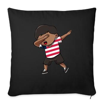 Liberia - Sofa pillowcase 17,3'' x 17,3'' (45 x 45 cm) - black - Front