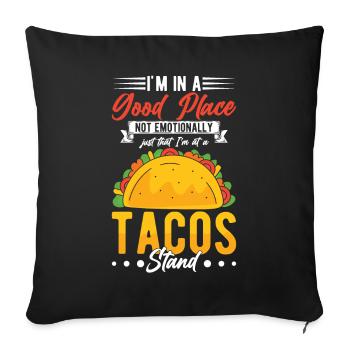 Tacos Stand - Taco Squad - Taco Crew - Mexico - Sofa pillowcase 17,3'' x 17,3'' (45 x 45 cm) - black - Front