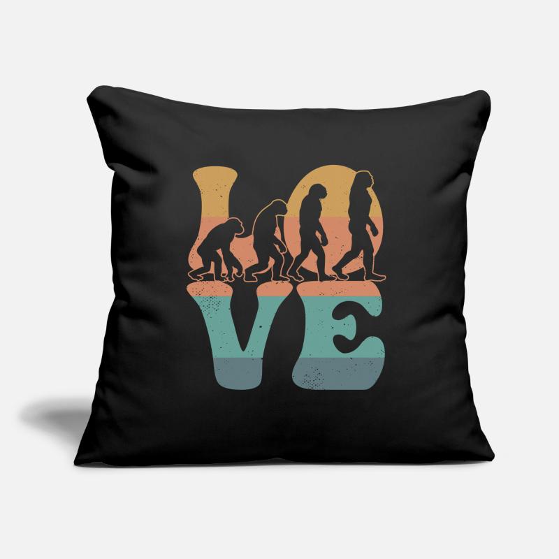 Charles Darwin Evolutionstheorie LIEBE Sofakissenbezug 45 x 45 cm