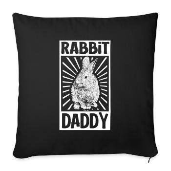 Hasenbesitzer - Hasen Papa - Sofakissenbezug 45 x 45 cm - Schwarz - Vorne