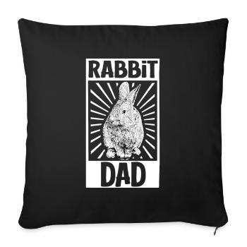 Hasenbesitzer - Hasen Papa - Sofakissenbezug 45 x 45 cm - Schwarz - Vorne