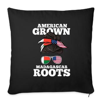 Madagascar - Housse de coussin décorative 45 x 45 cm - noir - Devant