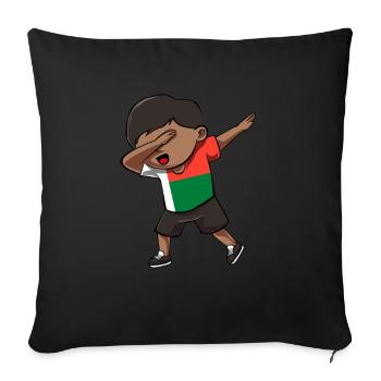 Madagascar - Housse de coussin décorative 45 x 45 cm - noir - Devant