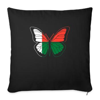 Madagascar - Housse de coussin décorative 45 x 45 cm - noir - Devant