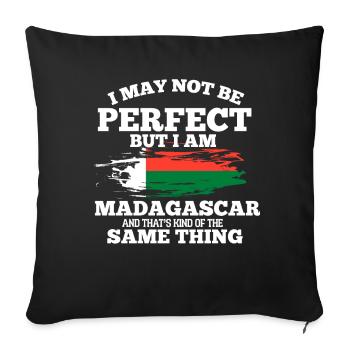 Madagascar - Housse de coussin décorative 45 x 45 cm - noir - Devant