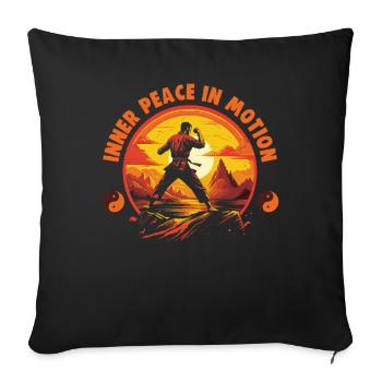 Tai Chi Design Inner Peace in Motion Taijiquan - Sofakissenbezug 45 x 45 cm - Schwarz - Vorne