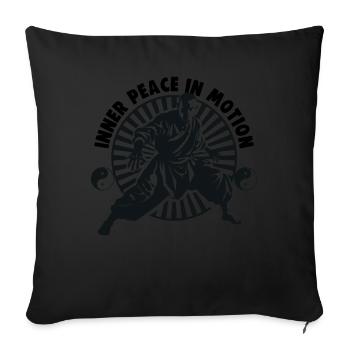 Tai Chi Design Inner Peace in Motion Taijiquan - Sofakissenbezug 45 x 45 cm - Schwarz - Vorne