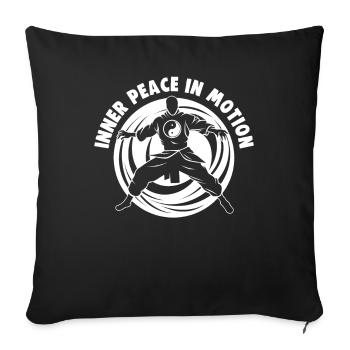 Tai Chi Design Inner Peace in Motion Taijiquan - Sofakissenbezug 45 x 45 cm - Schwarz - Vorne