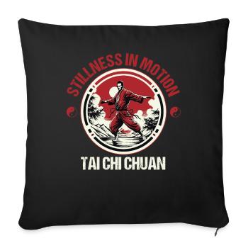 Taijiquan Stillness in Motion Tai Chi Chuan - Sofa pillowcase 17,3'' x 17,3'' (45 x 45 cm) - black - Front
