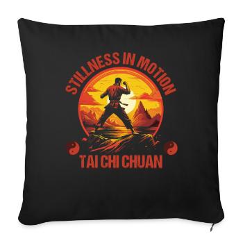 Taijiquan Stillness in Motion Tai Chi Chuan - Sofa pillowcase 17,3'' x 17,3'' (45 x 45 cm) - black - Front