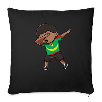 Mauritania - Sofa pillowcase 17,3'' x 17,3'' (45 x 45 cm) - black - Front