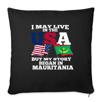 Mauritania - Sofa pillowcase 17,3'' x 17,3'' (45 x 45 cm) - black - Front