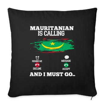Mauritania - Sofa pillowcase 17,3'' x 17,3'' (45 x 45 cm) - black - Front