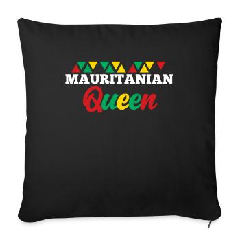 Mauritania - Sofa pillowcase 17,3'' x 17,3'' (45 x 45 cm) - black - Front
