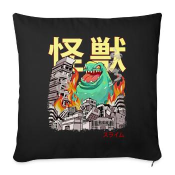 Kaiju Slime Japanese Anime Monsters - Sofa pillowcase 17,3'' x 17,3'' (45 x 45 cm) - black - Front