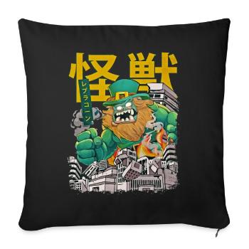 Kaiju Leprechaun Japanese Anime Monster - Sofa pillowcase 17,3'' x 17,3'' (45 x 45 cm) - black - Front