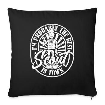 Éclaireur - Housse de coussin décorative 45 x 45 cm - noir - Devant