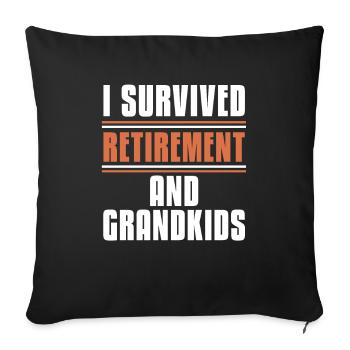 Pensioner pension - Sofa pillowcase 17,3'' x 17,3'' (45 x 45 cm) - black - Front