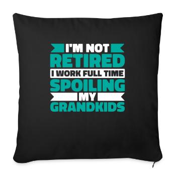 Pensioners Pension Grandchildren - Sofa pillowcase 17,3'' x 17,3'' (45 x 45 cm) - black - Front
