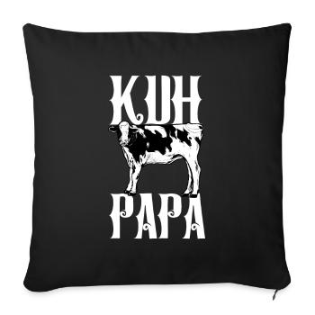 Cow lover - cow dad - Sofa pillowcase 17,3'' x 17,3'' (45 x 45 cm) - black - Front