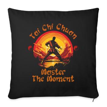 Tai Chi Chuan Master the Moment Taijiquan - Sofa pillowcase 17,3'' x 17,3'' (45 x 45 cm) - black - Front