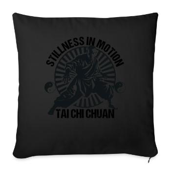 Taijiquan Stillness in Motion Tai Chi Chuan - Sofa pillowcase 17,3'' x 17,3'' (45 x 45 cm) - black - Front