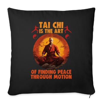 Tai Chi is the art of finding peace Taijiquan - Sofa pillowcase 17,3'' x 17,3'' (45 x 45 cm) - black - Front