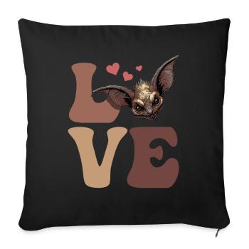 El Chupacabra Cryptid Cryptozoology LOVE - Sofa pillowcase 17,3'' x 17,3'' (45 x 45 cm) - black - Front