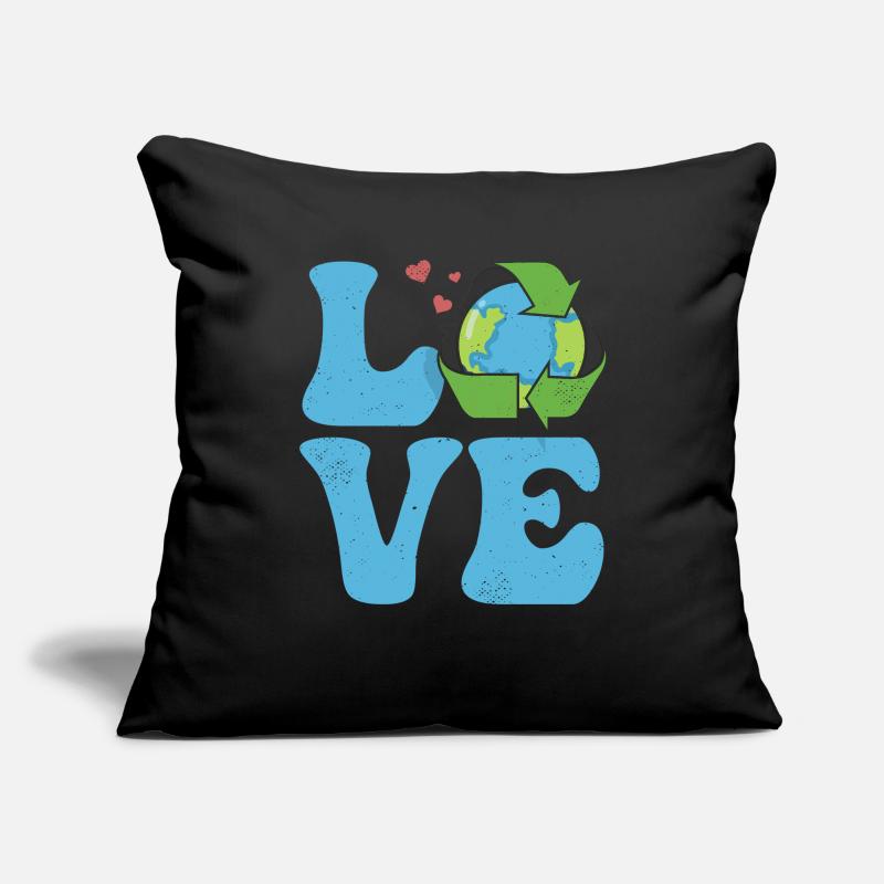 Ecologist Ecology Environment LOVE Sofa pillowcase 17,3'' x 17,3'' (45 x 45 cm)