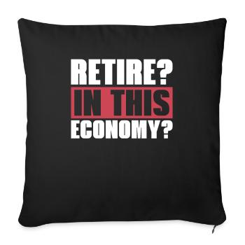 Pensioner pension - Sofa pillowcase 17,3'' x 17,3'' (45 x 45 cm) - black - Front