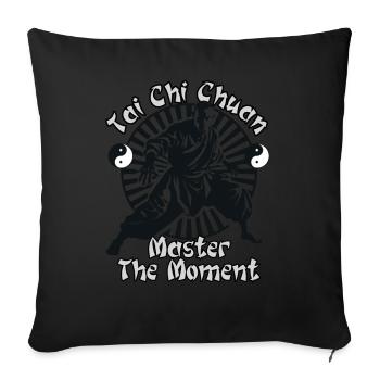 Tai Chi Chuan Master the Moment Taijiquan - Sofa pillowcase 17,3'' x 17,3'' (45 x 45 cm) - black - Front