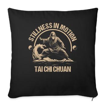 Taijiquan Stillness in Motion Tai Chi Chuan - Sofa pillowcase 17,3'' x 17,3'' (45 x 45 cm) - black - Front