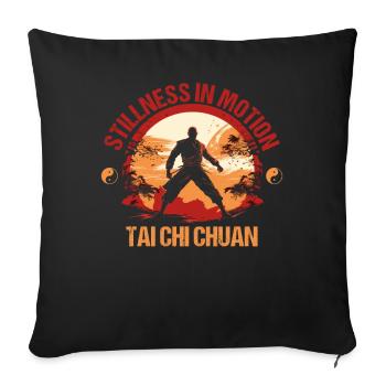 Taijiquan Stillness in Motion Tai Chi Chuan - Sofa pillowcase 17,3'' x 17,3'' (45 x 45 cm) - black - Front