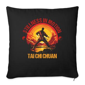 Taijiquan Stillness in Motion Tai Chi Chuan - Sofa pillowcase 17,3'' x 17,3'' (45 x 45 cm) - black - Front