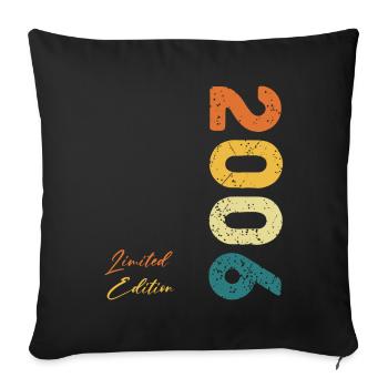 2006 Limited Edition born in 2006 - Sofa pillowcase 17,3'' x 17,3'' (45 x 45 cm) - black - Front