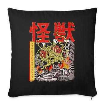 Kaiju Flying Spaghetti Monster Japanischer Anime F - Sofakissenbezug 45 x 45 cm - Schwarz - Vorne