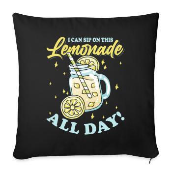 Limonade toute la journée Jus de citron Sodas Business - Housse de coussin décorative 45 x 45 cm - noir - Devant