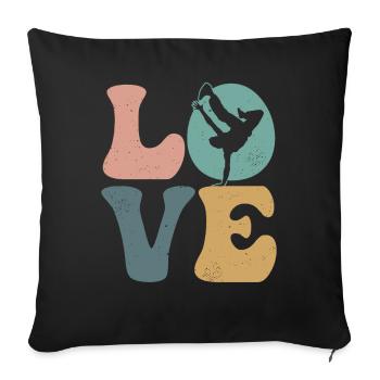Breakdance Dancing Breakdancer Hip Hop Dance - Sofa pillowcase 17,3'' x 17,3'' (45 x 45 cm) - black - Front